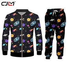 CJLM-Sudadera con capucha para hombre y mujer, suéter con estampado 3D de nave espacial, personalizado, con personalidad cómoda 2024 - compra barato