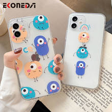 Ekoneda bonito engraçado dos desenhos animados animal caso para o iphone xr x 11 12 pro xs max 7 8 plus caso de silicone protetor macio tpu volta capa 2024 - compre barato