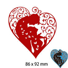 Troqueles de corte amante del corazón nuevo álbum de recortes decoración papel en relieve artesanía Tarjeta de álbum molde de cuchillo de perforación 86*92mm 2024 - compra barato