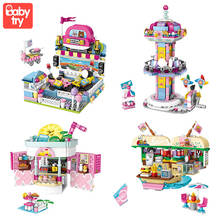LOZ-Mini bloques de parque de atracciones para niños, bloques de construcción, juguetes para niños, montaje DIY, calle, vista de la ciudad, modelo educativo 3d 2024 - compra barato