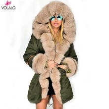 Plus Size Women Winter Jacket Coat Hooded Cotton Overcoat Women Faux Fur Coat Warm Parka Women's Thick Furs Military Parka 2024 - buy cheap