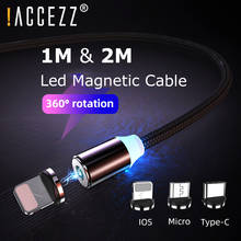 !! Accezz-cabo magnético micro usb tipo c, cabo para carregamento rápido de iphone 11, samsung, cabo para telefone celular 2024 - compre barato