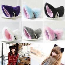 1 Pair Cosplay Halloween Orecchiette Party Anime Neko Costume Cat Fox Ears Hair Clip Bell Headwear Party Ball Club Accessories 2024 - buy cheap