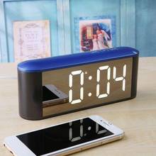 Table Desk LED Screen Mirror  Alarm Clock Digital Wake Up Light Electronic Large Time Temperature Display Snooze Alarm Clock 2024 - buy cheap