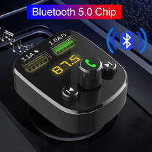 JINSERTA-transmisor FM con Bluetooth 5,0 para coche, Kit de manos libres, reproductor MP3, 3.1A, Cargador USB Dual, modulador de reproducción de disco en U 2024 - compra barato