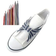 Fantastic 1 cm Wide Flat Shoelaces Polyester Shoe Lace for Sneaker Sport Shoes 120 cm 2024 - buy cheap