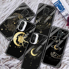 Tempered Glass for Xiaomi Redmi Note 9S 9 8 10 Pro 7 8T 9C 9A 8A K40 9T Bumper Luxury Phone Cover Shell Black Moon Totem Funda 2024 - buy cheap