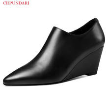 Sapato de salto alto sensual feminino, sapato ponta fina em couro legítimo preto e branco com zíper para festa 2024 - compre barato