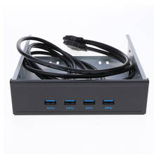 Panel Frontal USB 3,0, Hub de 4 puertos USB, Conector de 19 pines, adaptador flexible para escritorio 2024 - compra barato