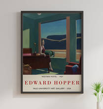 Cartaz da exposição do edward hopper-galeria de qualidade de impressão-arte da parede do western motel-decoração-cartaz de arte 2024 - compre barato