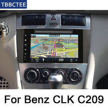 Sistema de navegação automotiva com gps, rádio, dvd, para mercedes benz clk class c209 a209 2005-2012 ntg 2024 - compre barato