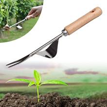 Stainless Steel Garden Weeder Tool Wooden Handle Weeder Ripper Manual Weeding Gardening Tools Hand Tool 2024 - buy cheap