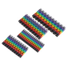 Rotuladores de Cable de 100/150 piezas, marcador tipo C colorido, etiqueta de número para Cable de 2-3mm, envío directo 2024 - compra barato