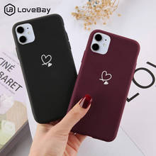 Lovebay Colorful Love Heart Phone Case For iPhone 11 12 13 Pro X XR XS Max SE 2020 6 6S 7 8 Plus Candy Color Soft TPU Back Cover 2024 - buy cheap