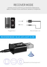 Adaptador de transmisor y receptor de Audio con Bluetooth 5,0, Mini adaptador inalámbrico estéreo AUX de 3,5mm para coche, TV y PC 2024 - compra barato