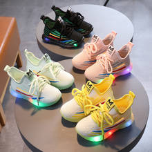 Детские кроссовки, мягкая обувь со светодиодной подсветкой, для мальчиков и девочек 2024 - купить недорого