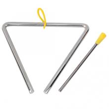 Треугольный инструмент Orff, высококачественный музыкальный стальной инструмент 6 дюймов с желтой подвеской для детей 2024 - купить недорого