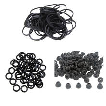 300PCS Tattoo Machine 100XRubber Bands+100XA-bar black Nipples O-rings+100XGrommets for tattoo gun needles tips Free Shipping 2024 - buy cheap