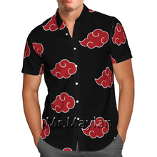 3D Printing Beach Akatsuki Hawaiian 2021 Summer Shirt Short Sleeve Shirt Streetwear Oversized 5XL Camisa Social Chemise Homme 2024 - buy cheap