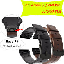 Genuine Leather Watch band Strap For Garmin Fenix 5S 5X 5 Plus 6 6X 6S Pro S60 3 HR Sport Watch Band Quick Release Accessories 2024 - buy cheap