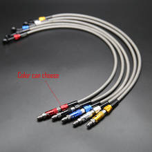 Steel  cable Braided Bike Dirt pipe Banjo motorcycle Brake Hydraulic Line Hose Oil moto Tube Length can be customized color 2024 - buy cheap