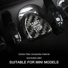 Carbon Fiber Engine Start Stop Button Interior Trim Cover Sticker for Mini Cooper F54 F55 F56 F57 F60 Accessories Car Styling 2024 - buy cheap