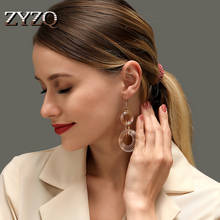 ZYZQ New Personality Metal Multi-layer Circle Earrings Vintage Exaggerated  Round Long Earrings For Women 2024 - buy cheap