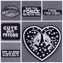 DIY Punk Clothes Patches Skull Sign Lips Patch Iron On Patches For Clothing Stripes Badges Embroidered Patches On Clothes Decor 2024 - buy cheap