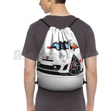 Fiat Abarth-mochila con cordón para escalada, bolsa de gimnasio de color blanco, Retro, gran oferta, 500, 500 2024 - compra barato