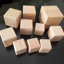 Cubos de madera sin terminar, bloques cuadrados de madera de abedul, bloques cuadrados de madera de matemáticas, fabricación de puzles, artesanías y proyectos de bricolaje, 50 Uds. 2024 - compra barato