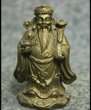 zhmui88002841868++Folk FengShui China Chinese Brass Wealth Coin YuanBao RuYi Mammon God Statue 2024 - buy cheap