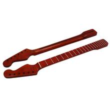 ST guitar neck strat neck Canada flame maple wood ST neck 1 piece wood dark brown electric guitar neck 21 frets with middle line 2024 - buy cheap