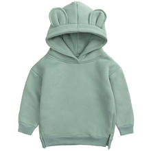 Baby Boy Girl Sweatshirt Outwear for Toddler Kids Cotton Hoodie Plain Clothes Sportswear Pullover Blank Solid Outfit 6M-4 Years 2024 - buy cheap
