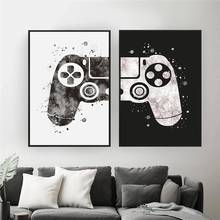 Watercolor Boys Game Canvas Painting Gamepad Illustration Game Print and Poster Joystick Wall Picture for Living Room Home Decor 2024 - buy cheap