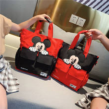 Disney mickey High capacity handbag women Canvas bag female Tote bag cartoon school bag shoulder portable shopping bag 2024 - buy cheap