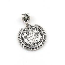 Medalha de emblema de liga saint benedito de nursia, 15 peças, berloques, contas para fazer joias, pulseira, achados 25.5x37mm 2024 - compre barato