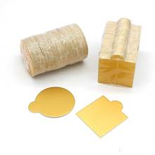 Bandeja de papel de Chocolate dorado, bandeja pequeña redonda de Mousse para pastel, blanco y negro, 100 piezas-4cm/5cm/6cm 2024 - compra barato