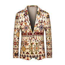 Blazer masculino estilo chinês, jaqueta blazers com estilo chinês, tamanhos grandes 6xl para homens, estampa floral 6xl m 2024 - compre barato