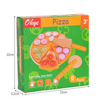 Wood Fake Food Cutting Pizza Game Pretend Play Kitchen Set for Kids Children Educational Puzzle Wooden Toy Kindergarten Supplies 2024 - buy cheap