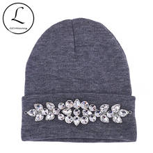 Winter Cotton Diamond Beanies Hats for Women Ladies Vintage Slouchy Knitted Skullies Beanies Warm Bonnet Gorros Mujer Invierno 2024 - buy cheap