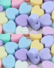 FLTMRH 20PCS Acrylic Charm Beads Heart Mixed 8mm x 8mm  body jewelry alibaba charms chunky beads wholesale crafts christmas 2024 - buy cheap