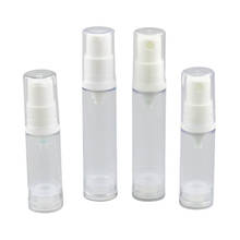 50 x 5ML 10ML Portable Travel Mini Cute Transparent Airless Plastic Cream Bottle With White Pump or Mist Sprayer Clear Cap 2024 - buy cheap