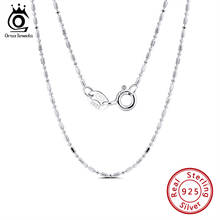 ORSA JEWELS 45cm 18'' 925 Sterling Silver 1mm Ball Bead and Bar Chain Necklace For Pendant Fine Jewelry Gift Wholesale OSC23 2024 - buy cheap