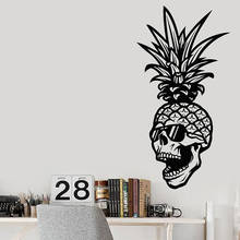 Creative Wall Decal Skull Glasses Skeleton Pineapple Tropical Fruit Vinyl Window Sticker Teens Bedroom Man Cave Mural Decor E588 2024 - buy cheap