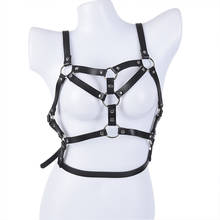 Arnés de cuero con cuello Halter, cinturón de Bondage, corpiño Punk para club nocturno, 1 unidad 2024 - compra barato