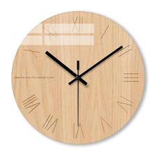 Wall Clock Modern Design Glass Clock Mechanism Wall Watches Home Decor Mute Luxury Imitation Wood Bedroom Clocks Mind Gift 2024 - buy cheap