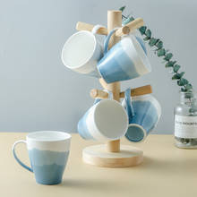Taza de café de cerámica nórdica, taza de porcelana para desayuno, leche y avena de gran capacidad, creativa para el hogar, pareja, taza de agua, taza de té para oficina 2024 - compra barato