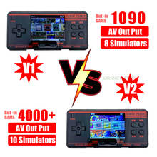 Retro handheld game console 10 simulator screen game console FC3000 V2 Built-in 4000 Classic Games 2024 - buy cheap