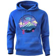 Vaporwave Fuji Mountain Sweatshirt Harajuku Streetwear Crewneck Hoodies New Round Collar Pullovers Brand Harajuku Streetwear 2024 - buy cheap