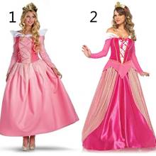 Disfraz de princesa rosa para adulto, disfraz Sexy de Bella Durmiente, vestido de Aurora para mujer, disfraz de princesa Aurora Bellet 2024 - compra barato